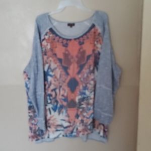 Multiples dressy sweat top size 3x euc